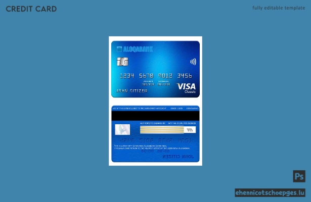 Usbekistan Aloqabank Visa Classic Karte – Beispielvorschau